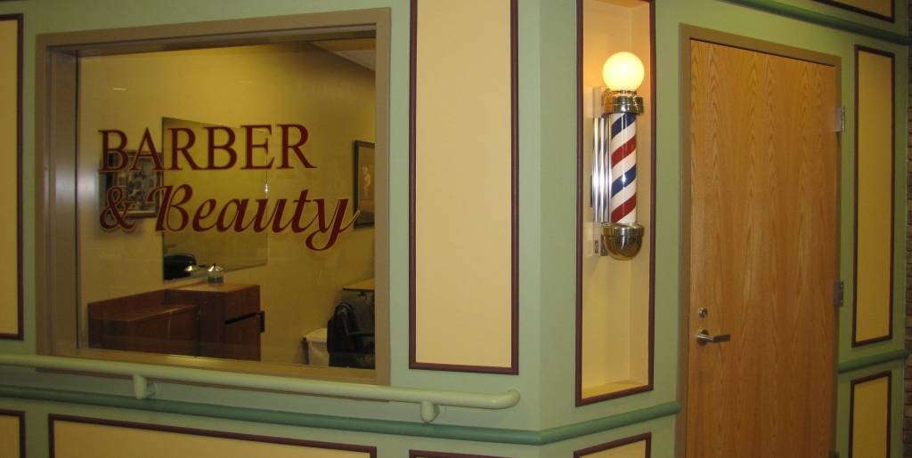 The North Dakota Veterans Home's Barber Shop.
