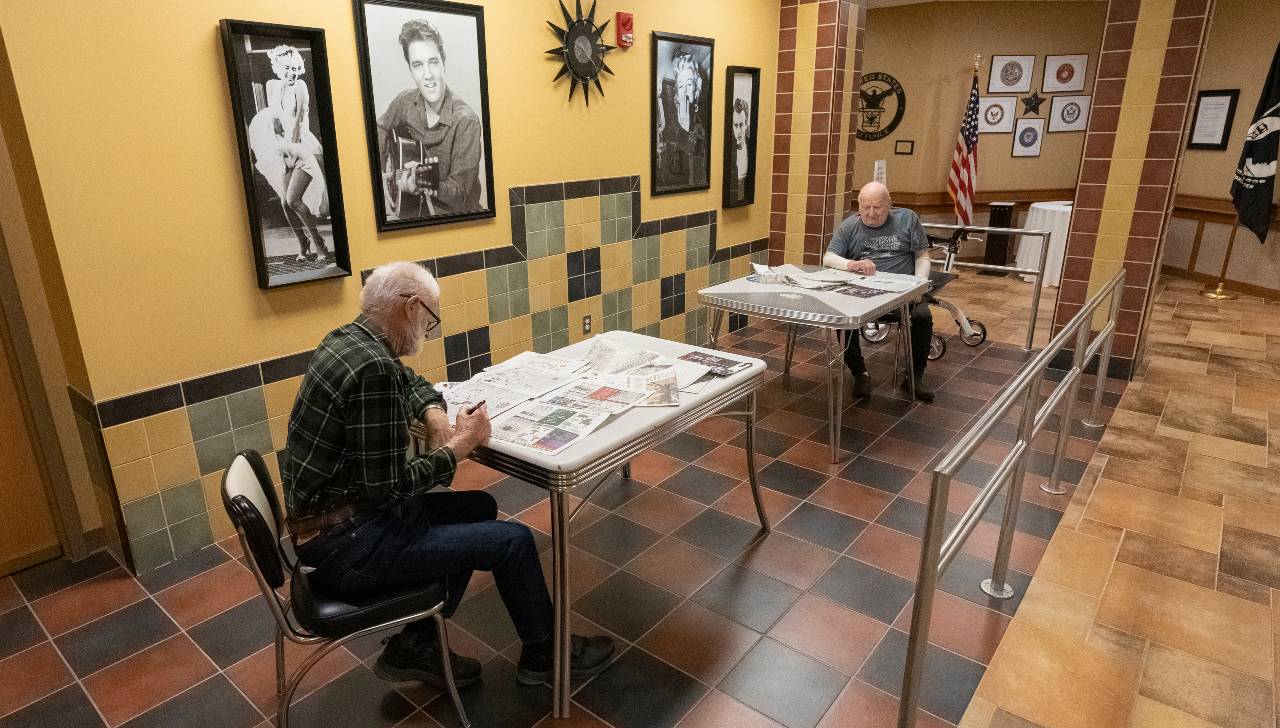 The reading area at the North Dakota Veterans Home.